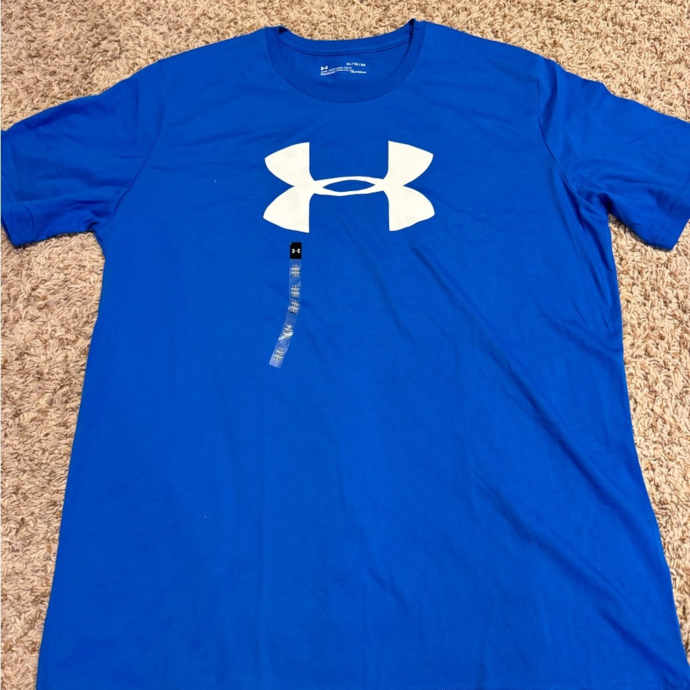 Men’s Under Armour UA T-shirt XL Blue New NWOT Loose fit Shirt Sleeve Tee